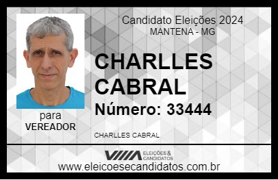 Candidato CHARLLES CABRAL 2024 - MANTENA - Eleições