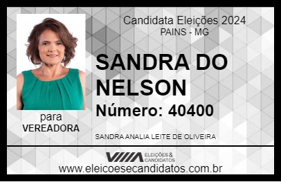 Candidato SANDRA DO NELSON 2024 - PAINS - Eleições