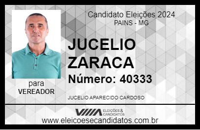 Candidato JUCELIO ZARACA 2024 - PAINS - Eleições