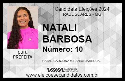 Candidato NATALI BARBOSA 2024 - RAUL SOARES - Eleições