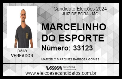 Candidato MARCELINHO DO ESPORTE 2024 - JUIZ DE FORA - Eleições