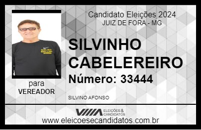 Candidato SILVINHO CABELEIREIRO 2024 - JUIZ DE FORA - Eleições