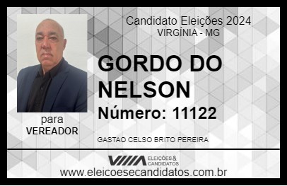 Candidato GORDO DO NELSON 2024 - VIRGÍNIA - Eleições