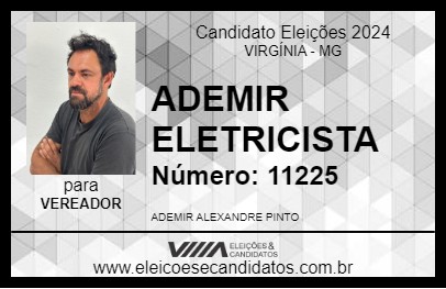 Candidato ADEMIR ELETRICISTA 2024 - VIRGÍNIA - Eleições