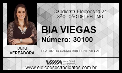 Candidato BIA VIEGAS 2024 - SÃO JOÃO DEL REI - Eleições