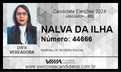 Candidato NALVA DA ILHA 2024 - JANUÁRIA - Eleições