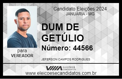 Candidato DUM DE GETÚLIO 2024 - JANUÁRIA - Eleições