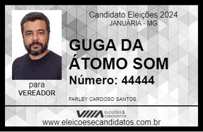 Candidato GUGA DA ÁTOMO SOM 2024 - JANUÁRIA - Eleições