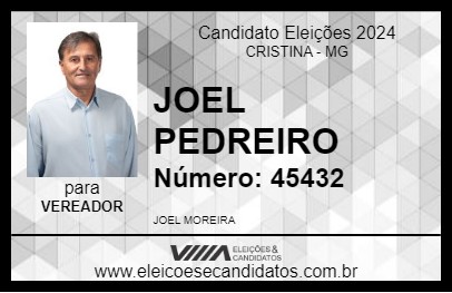 Candidato JOEL PEDREIRO 2024 - CRISTINA - Eleições