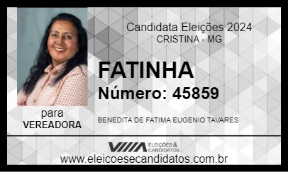 Candidato FATINHA 2024 - CRISTINA - Eleições