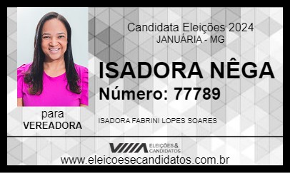 Candidato ISADORA NÊGA 2024 - JANUÁRIA - Eleições