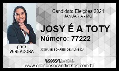 Candidato JOSY É A TOTY 2024 - JANUÁRIA - Eleições