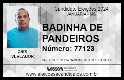 Candidato BADINHA DE PANDEIROS 2024 - JANUÁRIA - Eleições