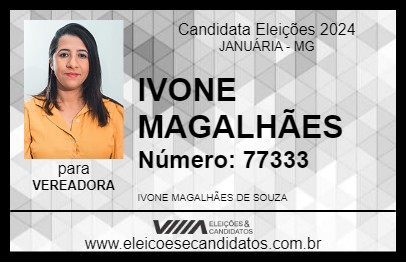 Candidato IVONE MAGALHÃES 2024 - JANUÁRIA - Eleições