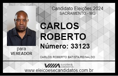 Candidato CARLOS ROBERTO 2024 - SACRAMENTO - Eleições