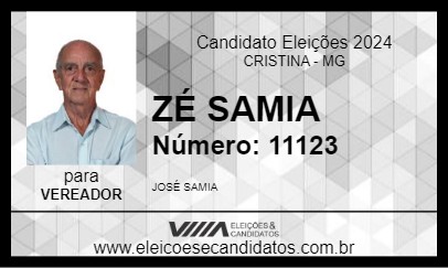 Candidato ZÉ SAMIA 2024 - CRISTINA - Eleições