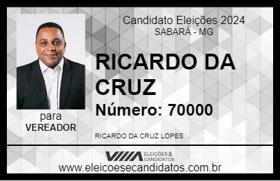 Candidato RICARDO CRUZ 2024 - SABARÁ - Eleições