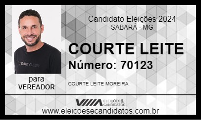 Candidato COURTE LEITE 2024 - SABARÁ - Eleições