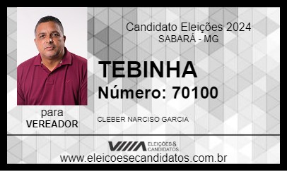 Candidato TEBINHA 2024 - SABARÁ - Eleições