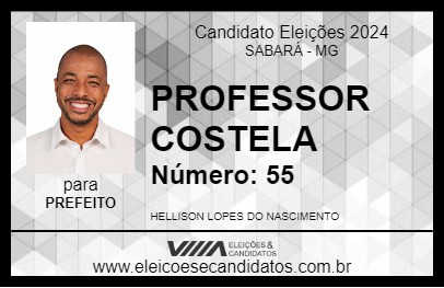 Candidato PROFESSOR COSTELA 2024 - SABARÁ - Eleições