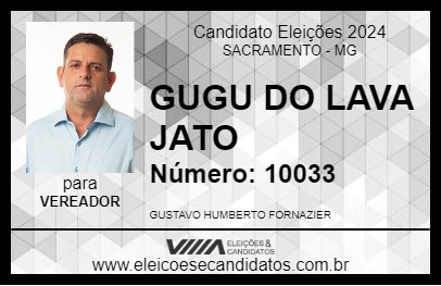 Candidato GUGU DO LAVA JATO 2024 - SACRAMENTO - Eleições