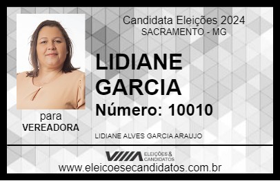 Candidato LIDIANE GARCIA 2024 - SACRAMENTO - Eleições