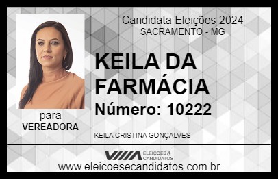 Candidato KEILA DA FARMÁCIA 2024 - SACRAMENTO - Eleições