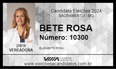 Candidato BETE ROSA 2024 - SACRAMENTO - Eleições