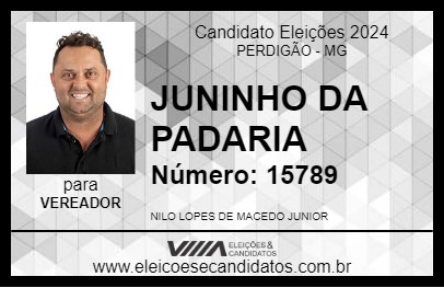 Candidato JUNINHO DA PADARIA 2024 - PERDIGÃO - Eleições