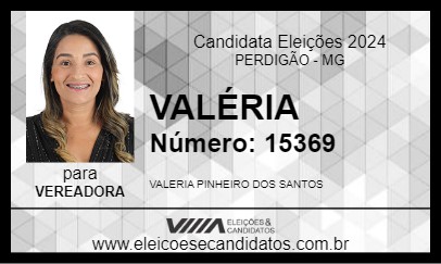 Candidato VALÉRIA 2024 - PERDIGÃO - Eleições