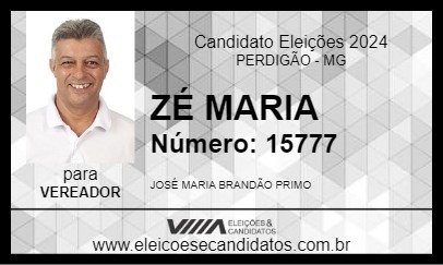 Candidato ZÉ MARIA 2024 - PERDIGÃO - Eleições