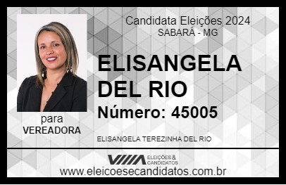 Candidato ELISANGELA DEL RIO 2024 - SABARÁ - Eleições