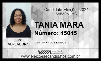 Candidato TANIA MARA 2024 - SABARÁ - Eleições