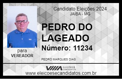 Candidato PEDRO DO LAGEADO 2024 - JAÍBA - Eleições