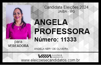 Candidato ANGELA PROFESSORA 2024 - JAÍBA - Eleições