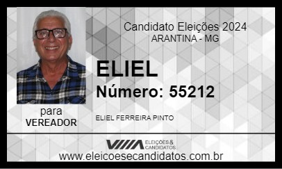 Candidato ELIEL 2024 - ARANTINA - Eleições