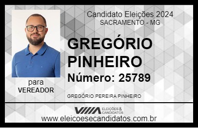 Candidato GREGÓRIO PINHEIRO 2024 - SACRAMENTO - Eleições