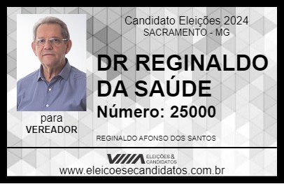 Candidato DR REGINALDO DA SAÚDE 2024 - SACRAMENTO - Eleições