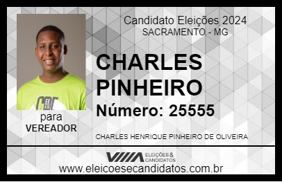 Candidato CHARLES PINHEIRO 2024 - SACRAMENTO - Eleições