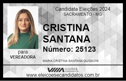 Candidato CRISTINA SANTANA 2024 - SACRAMENTO - Eleições