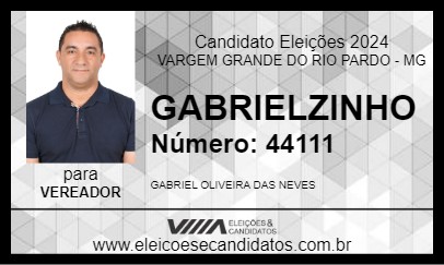 Candidato GABRIELZINHO 2024 - VARGEM GRANDE DO RIO PARDO - Eleições