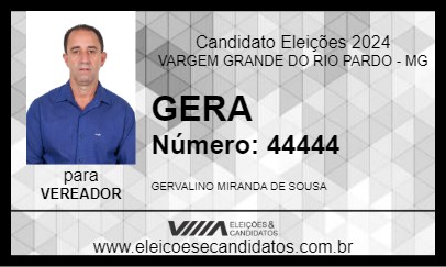 Candidato GERA 2024 - VARGEM GRANDE DO RIO PARDO - Eleições