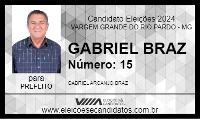 Candidato GABRIEL BRAZ 2024 - VARGEM GRANDE DO RIO PARDO - Eleições