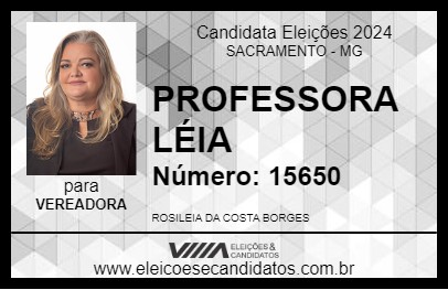 Candidato PROFESSORA LÉIA 2024 - SACRAMENTO - Eleições