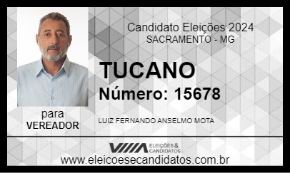 Candidato TUCANO 2024 - SACRAMENTO - Eleições