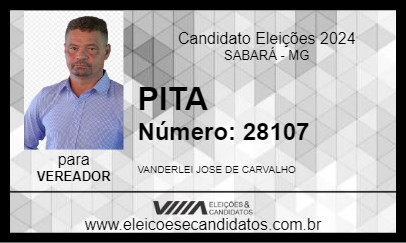 Candidato PITA 2024 - SABARÁ - Eleições