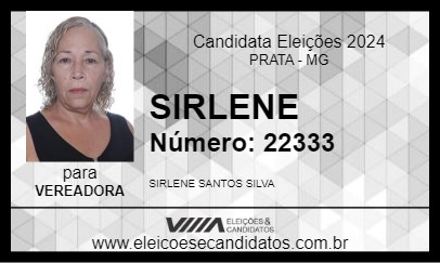 Candidato SIRLENE 2024 - PRATA - Eleições