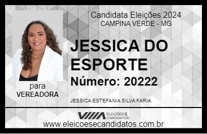 Candidato JESSICA DO ESPORTE 2024 - CAMPINA VERDE - Eleições