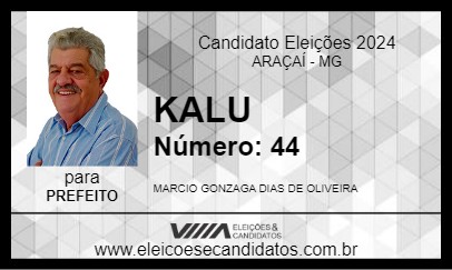 Candidato KALU 2024 - ARAÇAÍ - Eleições