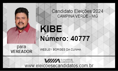 Candidato KIBE 2024 - CAMPINA VERDE - Eleições